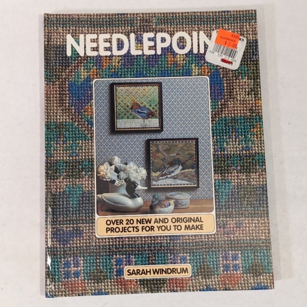 Needlepoint Sarah Windrum Treasure Press 1988 Hardcover Craft Book 20+ Projects